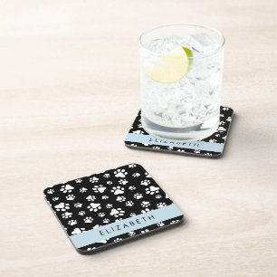 Dessous-de-verre Motif mâle, Patrouilles de chien, Noir et Blanc, V