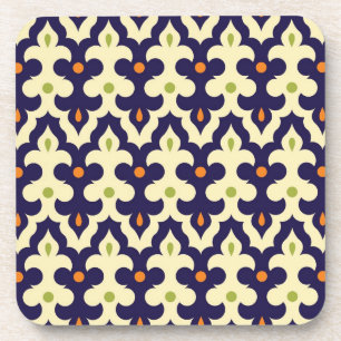 Dessous-de-verre Motif marocain d'arabesque de ressort de damassé