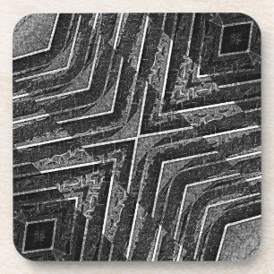 Dessous-de-verre Motif moderne en acier Abstrait