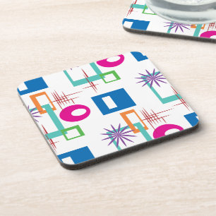 Dessous-de-verre Motif multicolore géométrique de Starburst