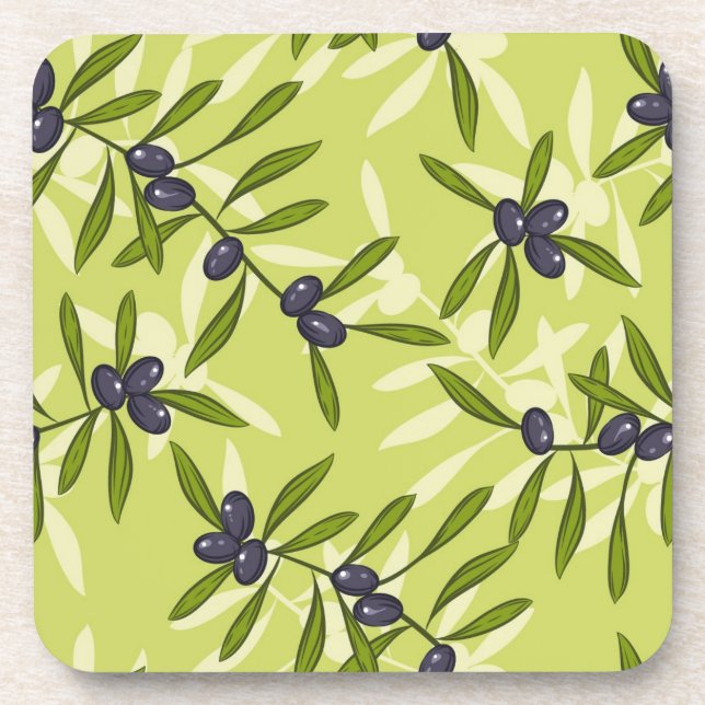 Dessous-de-verre Motif olive (Devant)