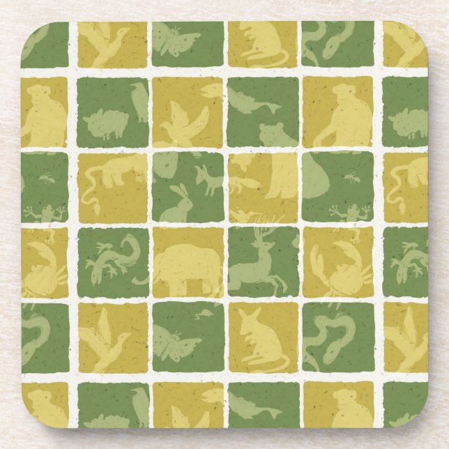 Dessous-de-verre motif orienté de zoo (Devant)