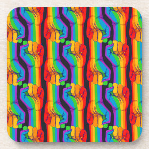 Dessous-de-verre Motif Rainbow Fist