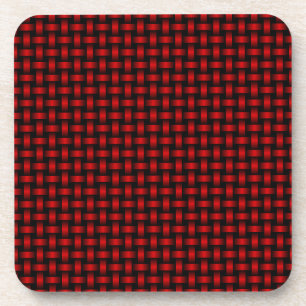 Dessous-de-verre Motif Red Black Weaver