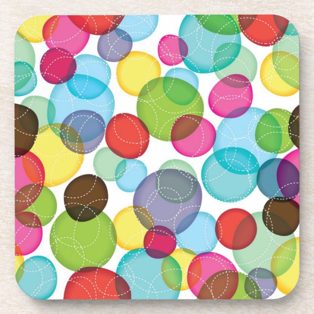 Dessous-de-verre Motif rond 2 d'enfants de bulles (Devant)