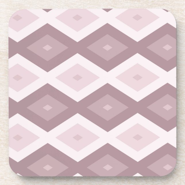 Dessous-de-verre motif rose quartz rose diamant (Devant)