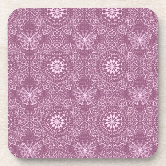 Dessous-de-verre Motif rose vintage (Devant)