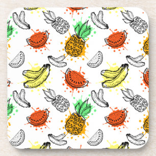 Dessous-de-verre Motif sans couture de graphique de vecteur