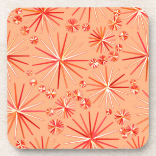 Dessous-de-verre Motif Spoutnik du milieu du siècle, nuances de cor