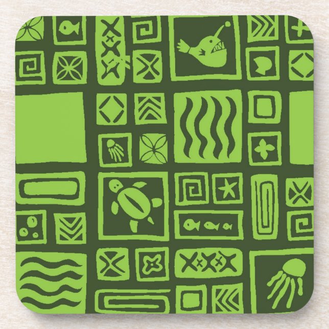 Dessous-de-verre Motif Tiki (Devant)
