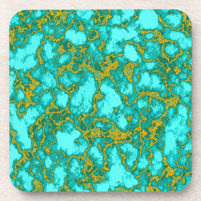 Dessous-de-verre Motif turquoise (Devant)