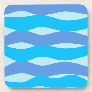 Dessous-de-verre Motif Vagues Bleues
