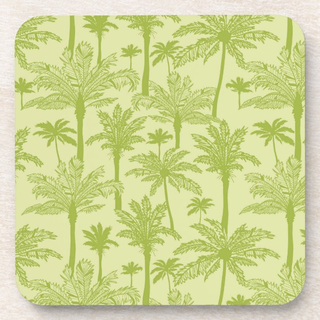 Dessous-de-verre Motif vert de palmiers (Devant)