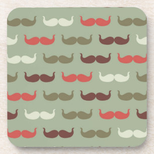 Dessous-de-verre Motif vintage avec la moustache