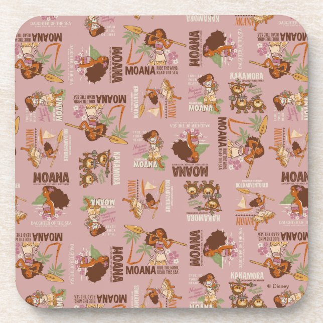 Dessous-de-verre Motif Vintage Moana & Kakamora (Devant)