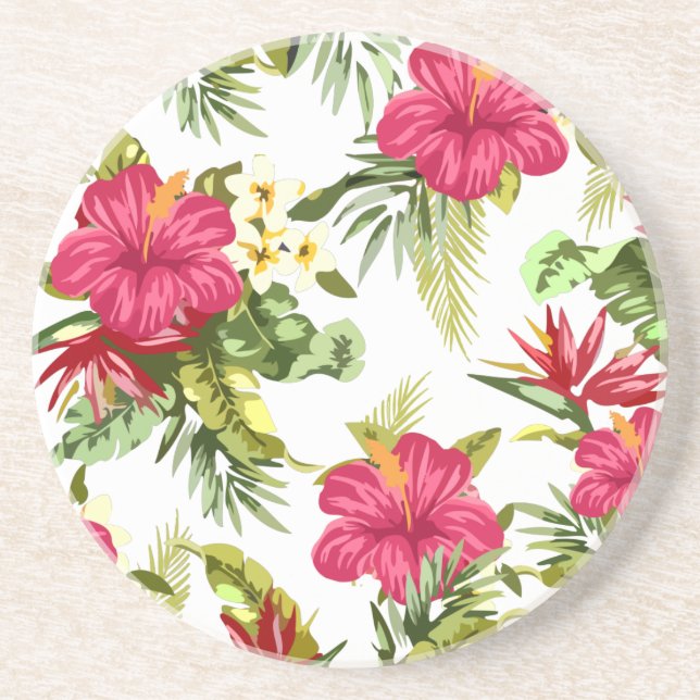 Dessous de verre Motifs à fleurs tropicaux (Devant)