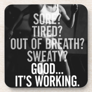 Dessous-de-verre Motivation de conditionnement physique et de muscu