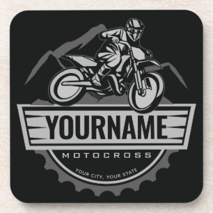 Dessous-de-verre Motocross personnalisée Rider Dirt Bike Hill Raci