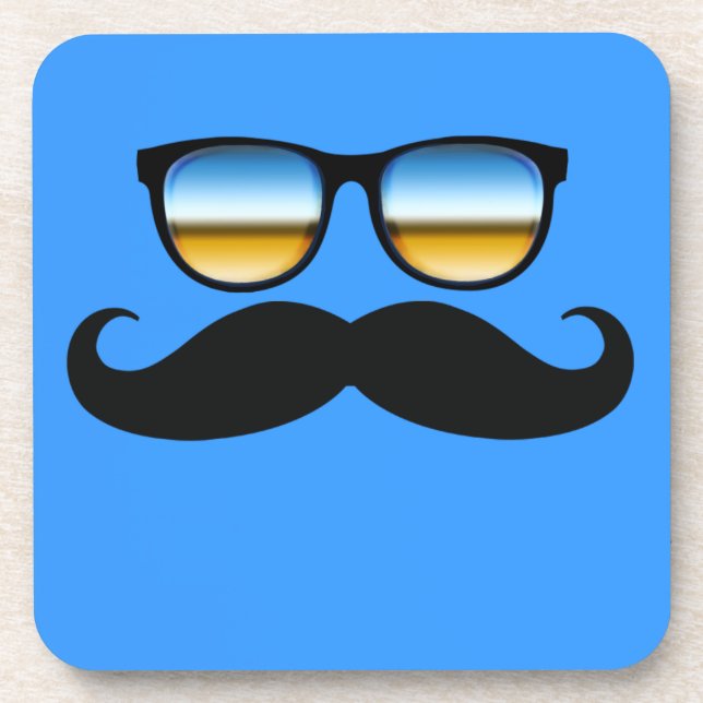 Dessous-de-verre Moustache cool sous Shades (Devant)