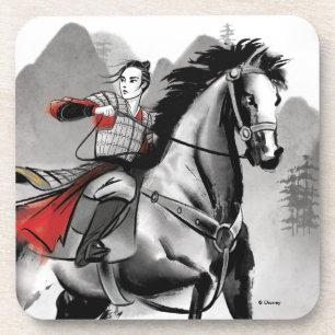 Dessous-de-verre Mulan En Armor Riding Vent Noir Aquarelle