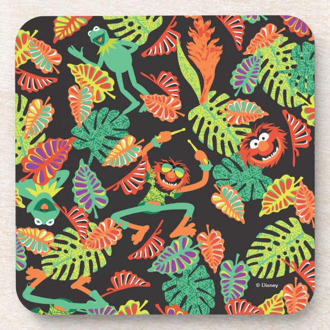 Dessous-de-verre Muppets | Kermite tropical et Motif animal (Devant)