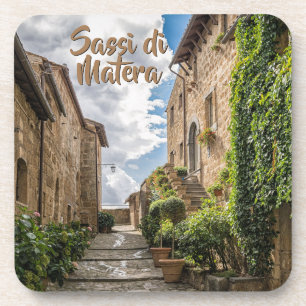 Dessous-de-verre Murs de lierre à Sassi di Matera Italie