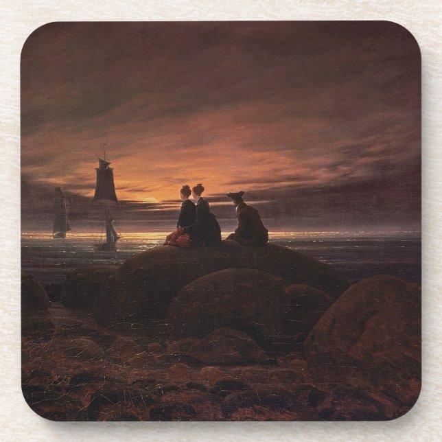 Dessous-de-verre Musardez l'augmentation au-dessus de la mer, 1822 (Devant)