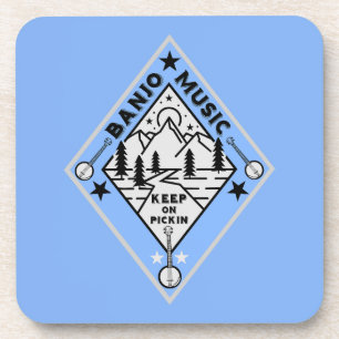 Dessous-de-verre Musique Bluegrass Banjo