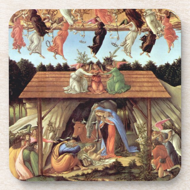 Dessous-de-verre Naissance du Christ par Botticelli, Nativité de No (Devant)