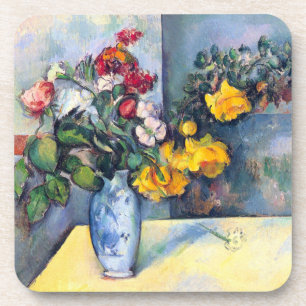 Dessous-de-verre Nature morte Fleurs dans un vase de Paul Cezanne