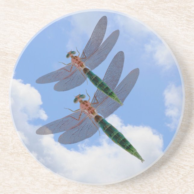 Dessous de verre naturel de Dragonlies Blue Sky (Devant)