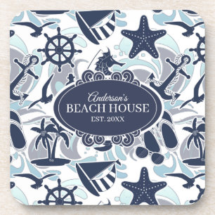 Dessous-de-verre Nautical Beach