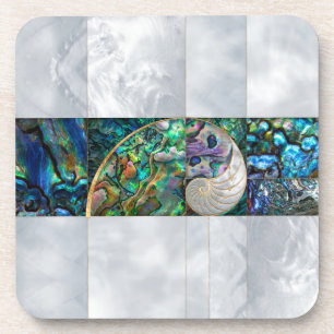 Dessous-de-verre Nautilus Shell - Abalone et Pearl