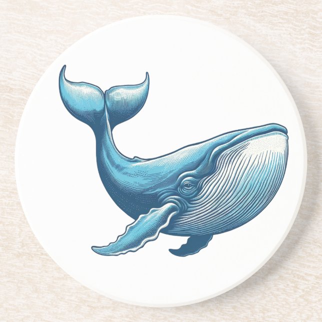 Dessous de verre nautique baleine (Devant)