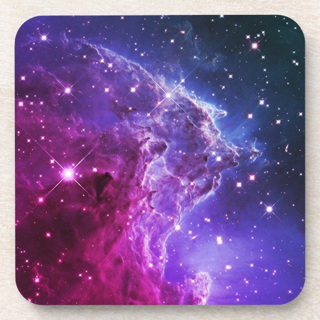 Dessous-de-verre Nebula tête de singe violet Hipster (Devant)