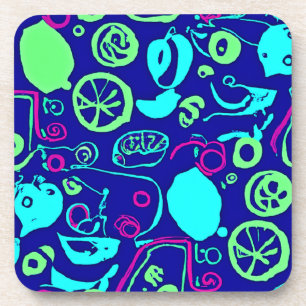 Dessous-de-verre Neon Fruits Art Motif