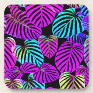 Dessous-de-verre Neon Leaf Harmony Motif