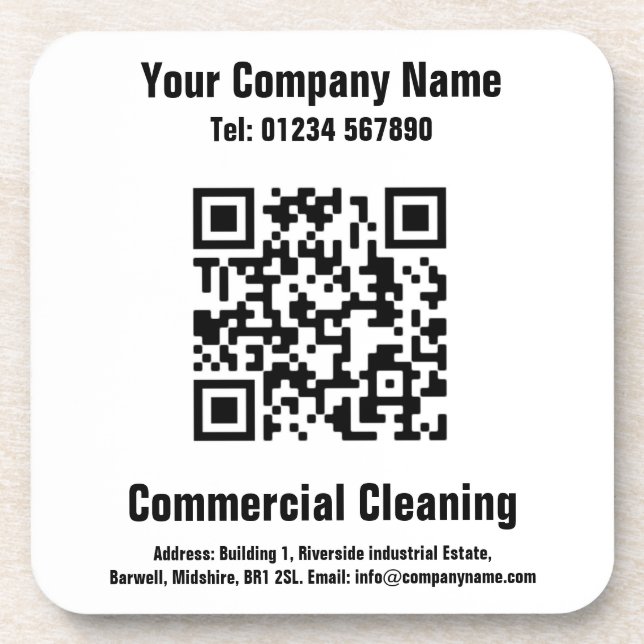 Dessous-de-verre Nettoyage de la conception de code QR (Devant)