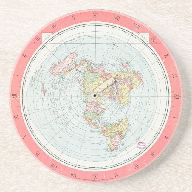 Dessous de verre "NEW STANDARD MAP OF THE WORLD" d (Devant)