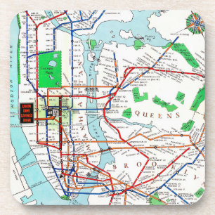 Dessous-de-verre New York : Souterrain Map, 1940