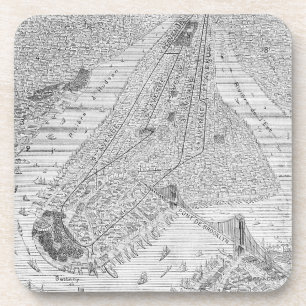 Dessous-de-verre New York : Train d'EL, C1878