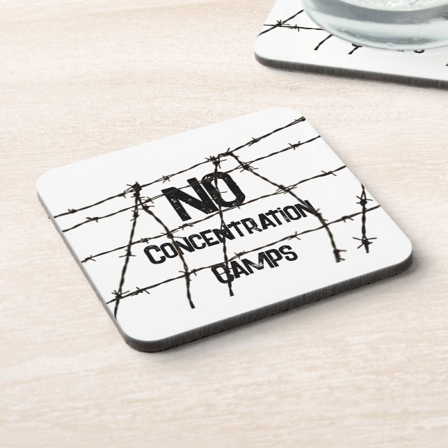 Dessous-de-verre No Concentration Camps Beverage Coaster (Côté gauche)