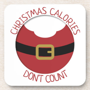Dessous-de-verre Noël calories Père Noël le ventre rouge costume