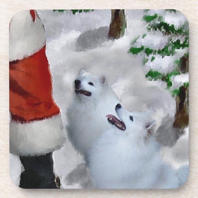 Dessous-de-verre Noël Eskimo Chien américain (Devant)