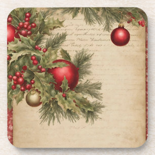 Dessous-de-verre Noël Vintage Coupe Fantaisiste 