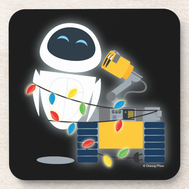 Dessous-de-verre Noël WALL-E & EVE (Devant)