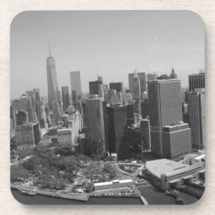 Dessous-de-verre Noir blanc New York City Skyline