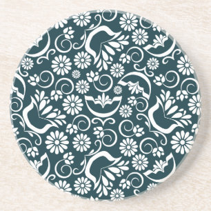 Dessous de verre noir et blanc élégant