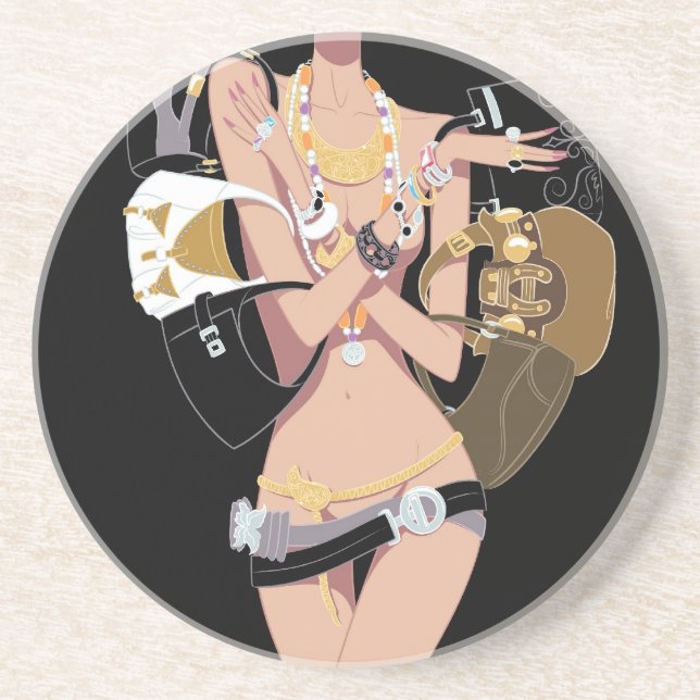 Dessous de verre noirs de bases (Devant)