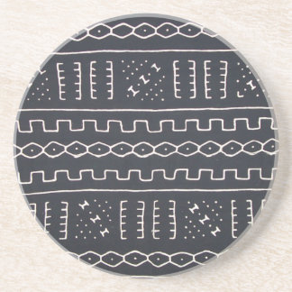 Dessous de verre noirs et blancs de Mudcloth